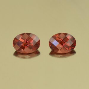 RoseMalayaGarnet ch oval pair 8.0x6.0mm 3.14cts N rm323 SOLD