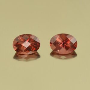 RoseMalayaGarnet ch oval pair 8.0x6.0mm 3.25cts N rm229