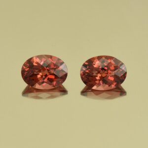 RoseMalayaGarnet ch oval pair 8.1x6.0mm 3.06cts N rm228 SOLD