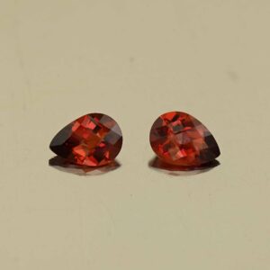 RoseMalayaGarnet ch pear pair 7.0x5.0mm 1.51cts N rm475