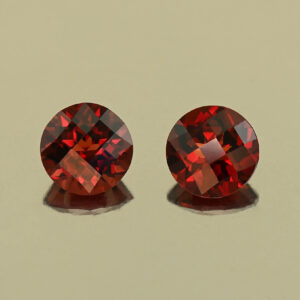 RoseMalayaGarnet ch round pair 6.0mm 2.01cts N rm480