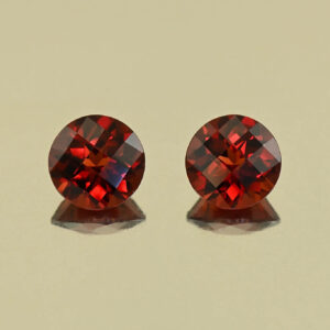 RoseMalayaGarnet ch round pair 6.0mm 2.08cts N rm481