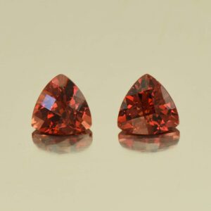 RoseMalayaGarnet ch trill pair 6.5mm 2.49cts N rm235
