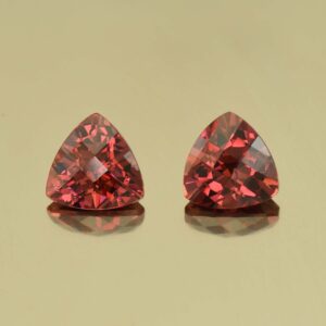 RoseMalayaGarnet ch trill pair 8.1mm 4.30cts N rm123