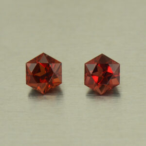 RoseMalayaGarnet hex pair 4.0mm 0.79cts N rm263 SOLD