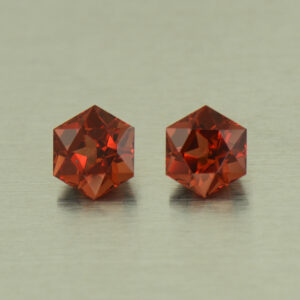 RoseMalayaGarnet hex pair 4.5mm 1.10cts N rm273 SOLD