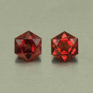 RoseMalayaGarnet hex pair 4.9mm 1.47cts N rm279 SOLD