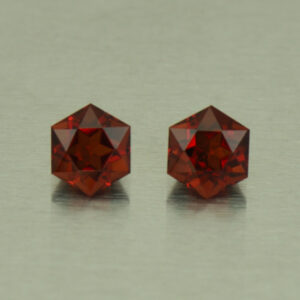RoseMalayaGarnet hex pair 5.0mm 1.54cts N rm283 SOLD