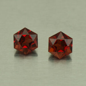 RoseMalayaGarnet hex pair 5.0mm 1.58cts N rm285 SOLD