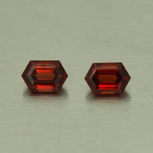 RoseMalayaGarnet hex pair 6.0x4.0mm 1.22cts N rm286 SOLD