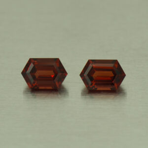 RoseMalayaGarnet hex pair 6.0x4.0mm 1.24cts N rm287 SOLD
