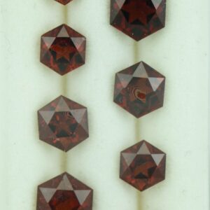 RoseMalayaGarnet hex suite 4.0mm 4.5mm 5.0mm 5.5mm 6.0mm 8.17cts N rm290 a scaled 1 SOLD