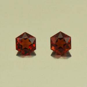 RoseMalayaGarnet hexagon pair 4.5mm 1.01cts N rm265 SOLD