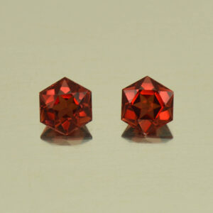 RoseMalayaGarnet hexagon pair 4.5mm 1.02cts N rm266 SOLD