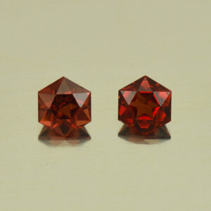 RoseMalayaGarnet hexagon pair 4.5mm 1.08cts N rm269 SOLD
