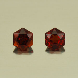RoseMalayaGarnet hexagon pair 4.5mm 1.09cts N rm267 SOLD