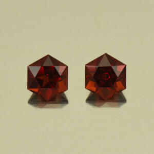 RoseMalayaGarnet hexagon pair 4.5mm 1.14cts N rm275 SOLD