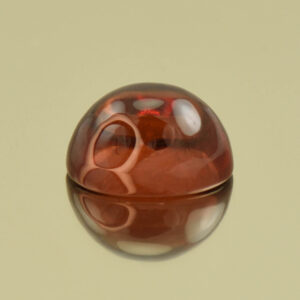 RoseMalayaGarnet oval cab 9.1x7.1mm 3.44cts N rm377 b
