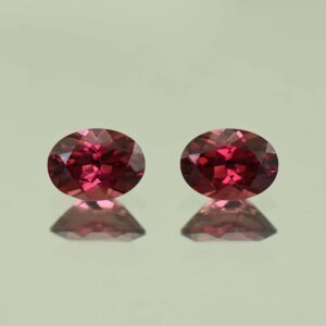 RoseMalayaGarnet oval pair 7.5x5.5mm 2.39cts N rm447 scaled 1