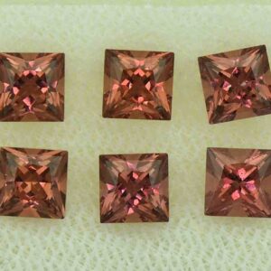 RoseMalayaGarnet princess box set 4.5mm 5.78cts N rm431