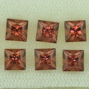 RoseMalayaGarnet princess box set 4.5mm 5.82cts N rm432