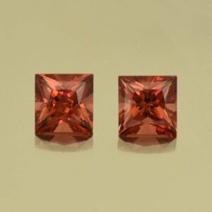 RoseMalayaGarnet princess pair 5.4mm 2.06cts N rm152