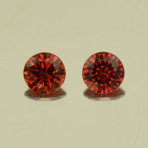 RoseMalayaGarnet round pair 3.5mm 0.41cts N rm172