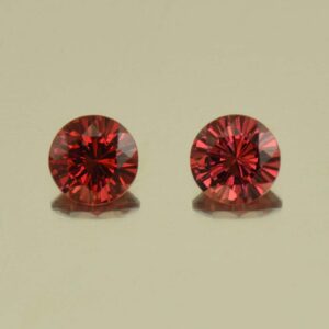 RoseMalayaGarnet round pair 4.5mm 0.87cts N rm173