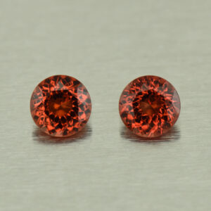RoseMalayaGarnet round pair 5.0m 1.07cts N rm293