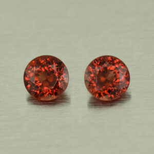 RoseMalayaGarnet round pair 5.0m 1.11cts N rm294