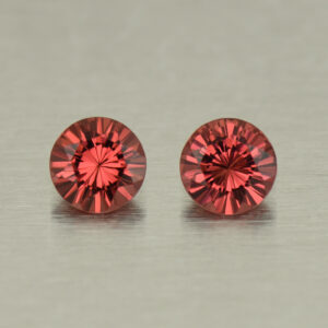 RoseMalayaGarnet round pair 5.0m 1.19cts N rm113 SOLD