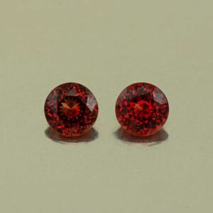 RoseMalayaGarnet round pair 5.0mm 1.17cts N rm436 SOLD