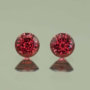 RoseMalayaGarnet round pair 5.0mm 1.17cts N rm460 SOLD