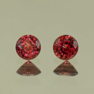 RoseMalayaGarnet round pair 5.0mm 1.18cts N rm462