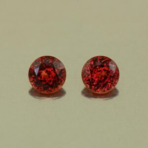 RoseMalayaGarnet round pair 5.0mm 1.20cts N rm437