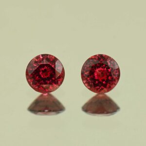 RoseMalayaGarnet round pair 5.0mm 1.23cts N rm463