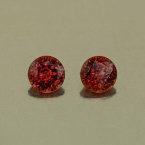 RoseMalayaGarnet round pair 5.0mm 1.24cts N rm439 SOLD