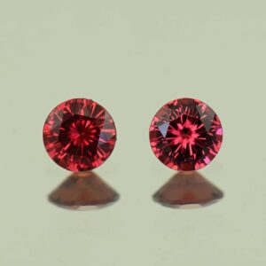 RoseMalayaGarnet round pair 5.1mm 1.14cts N rm464