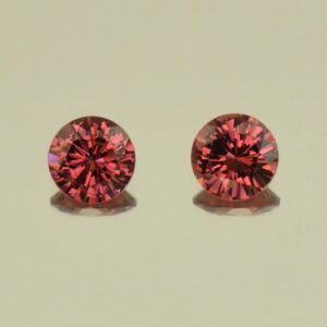 RoseMalayaGarnet round pair 5.1mm 1.17cts N rm174 SOLD
