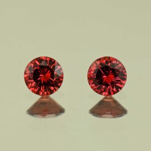 RoseMalayaGarnet round pair 5.1mm 1.20cts N rm465
