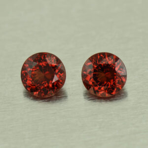 RoseMalayaGarnet round pair 5.5m 1.47cts N rm182