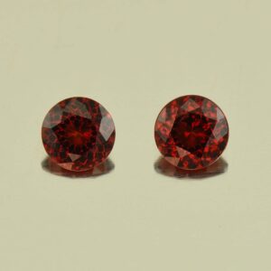 RoseMalayaGarnet round pair 5.5mm 1.43cts N rm179