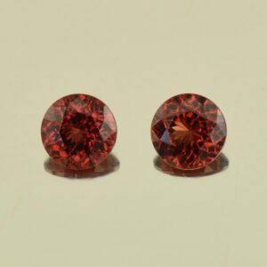 RoseMalayaGarnet round pair 5.5mm 1.44cts N rm176 SOLD