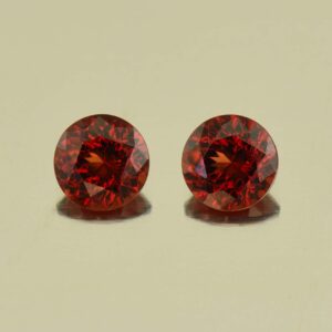 RoseMalayaGarnet round pair 5.5mm 1.50cts N rm181