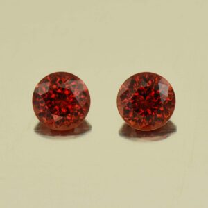 RoseMalayaGarnet round pair 5.5mm 1.65cts N rm180 SOLD
