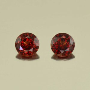 RoseMalayaGarnet round pair 6.0mm 1.87cts N rm185