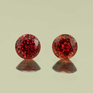 RoseMalayaGarnet round pair 6.0mm 2.14cts N rm466