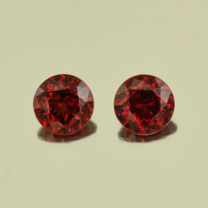 RoseMalayaGarnet round pair 6.4mm 2.37cts N rm189