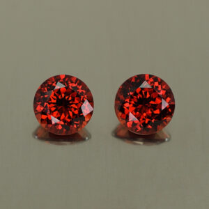 RoseMalayaGarnet round pair 7.0mm 3.12cts N rm195 SOLD