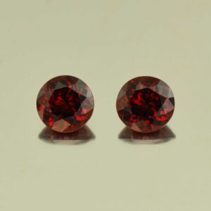 RoseMalayaGarnet round pair 7.0mm 3.20cts N rm196